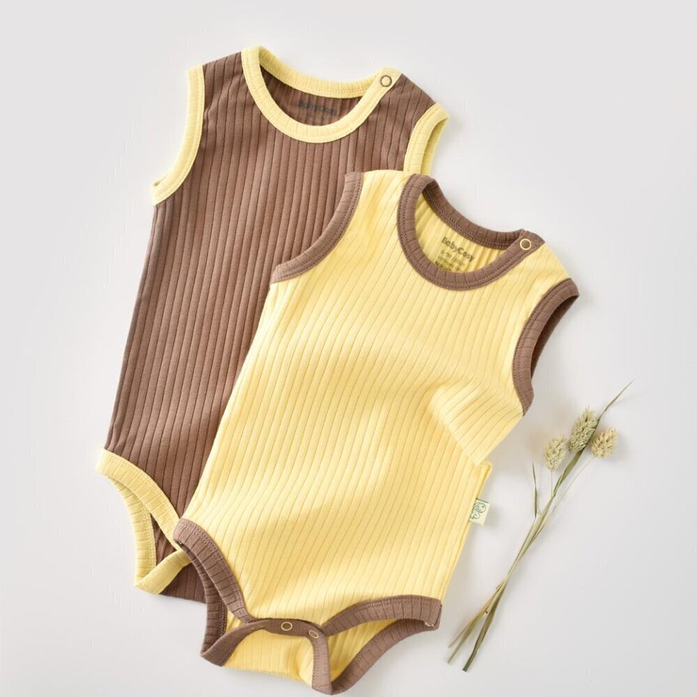 %100 Organic Ribana 2 Pcs Baby Short Sleeve Body Set - Picture 4 of 9
